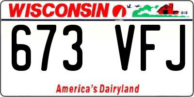 WI license plate 673VFJ
