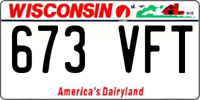 WI license plate 673VFT