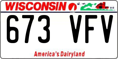 WI license plate 673VFV