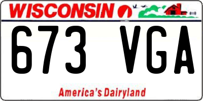 WI license plate 673VGA