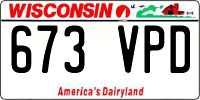 WI license plate 673VPD