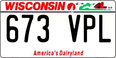 WI license plate 673VPL