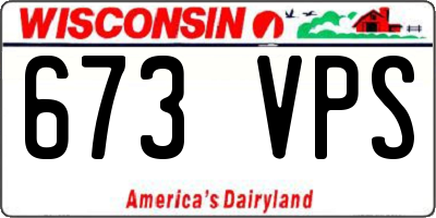 WI license plate 673VPS