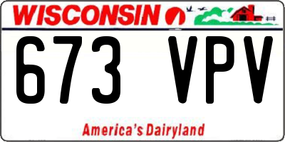 WI license plate 673VPV
