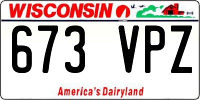 WI license plate 673VPZ