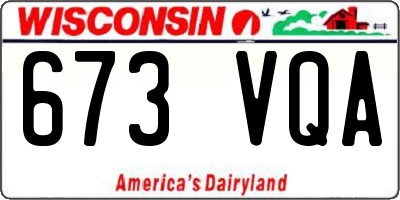 WI license plate 673VQA
