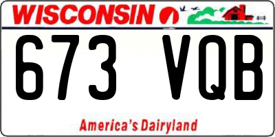 WI license plate 673VQB