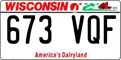 WI license plate 673VQF