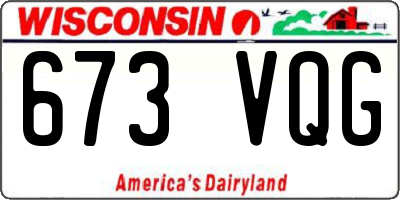 WI license plate 673VQG