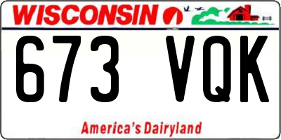 WI license plate 673VQK