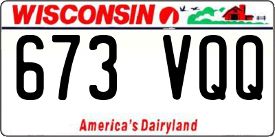 WI license plate 673VQQ