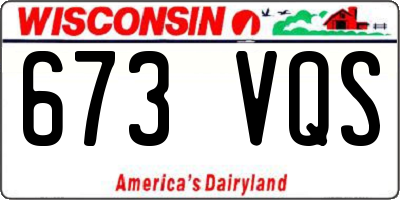 WI license plate 673VQS