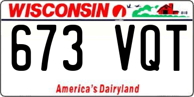 WI license plate 673VQT