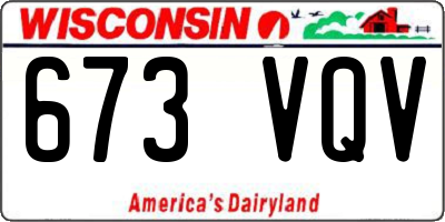 WI license plate 673VQV
