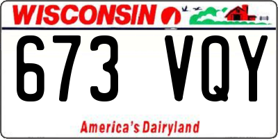 WI license plate 673VQY