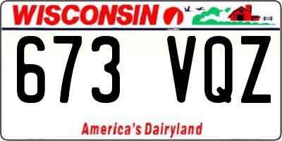 WI license plate 673VQZ