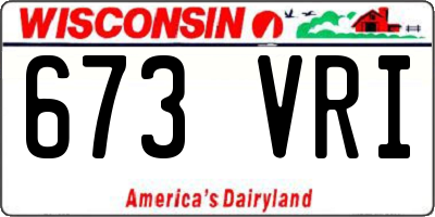 WI license plate 673VRI