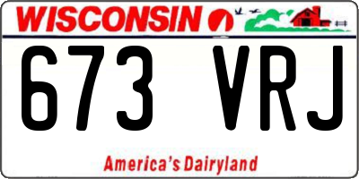 WI license plate 673VRJ