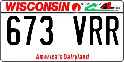 WI license plate 673VRR