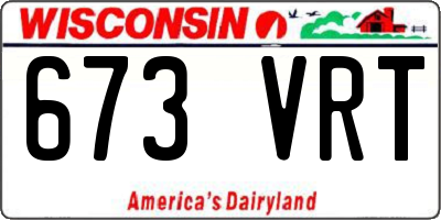 WI license plate 673VRT
