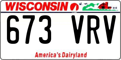 WI license plate 673VRV