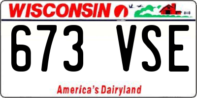 WI license plate 673VSE