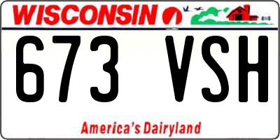 WI license plate 673VSH