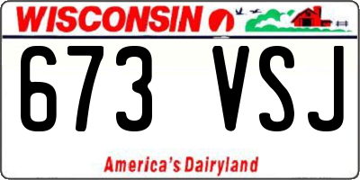 WI license plate 673VSJ