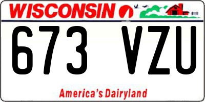 WI license plate 673VZU