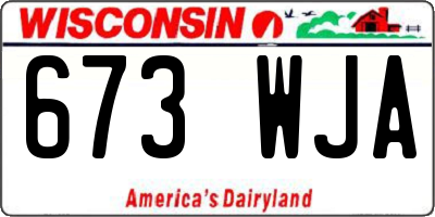 WI license plate 673WJA