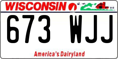 WI license plate 673WJJ