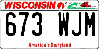 WI license plate 673WJM