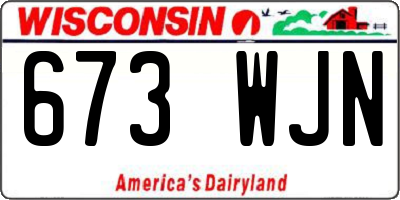 WI license plate 673WJN