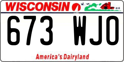 WI license plate 673WJO