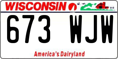 WI license plate 673WJW