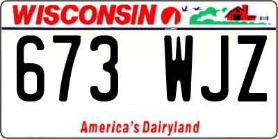WI license plate 673WJZ