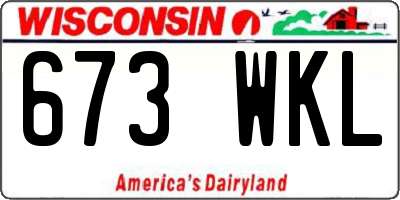 WI license plate 673WKL