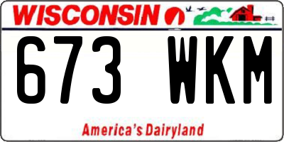 WI license plate 673WKM