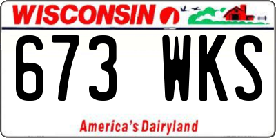 WI license plate 673WKS