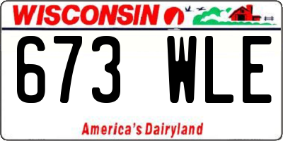 WI license plate 673WLE