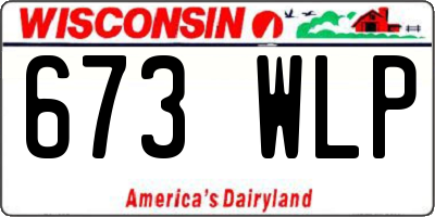WI license plate 673WLP