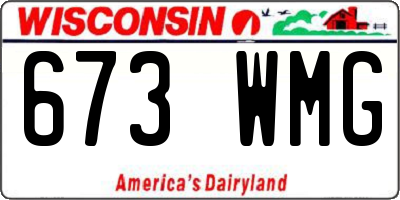 WI license plate 673WMG