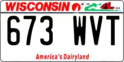 WI license plate 673WVT