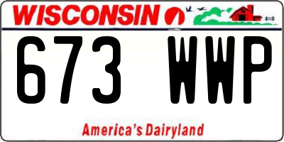 WI license plate 673WWP