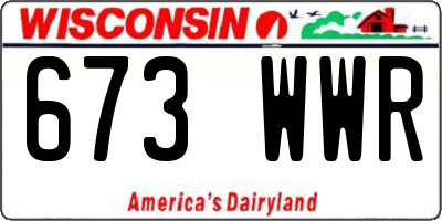 WI license plate 673WWR
