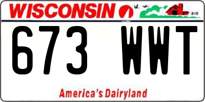 WI license plate 673WWT