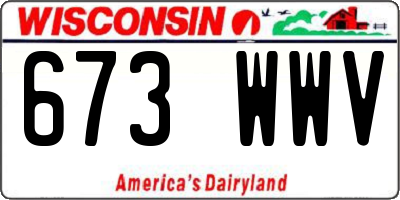 WI license plate 673WWV