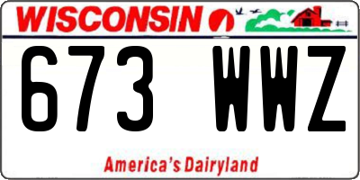WI license plate 673WWZ