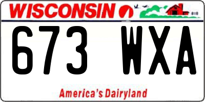 WI license plate 673WXA