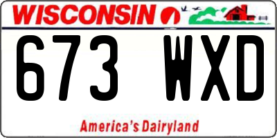 WI license plate 673WXD